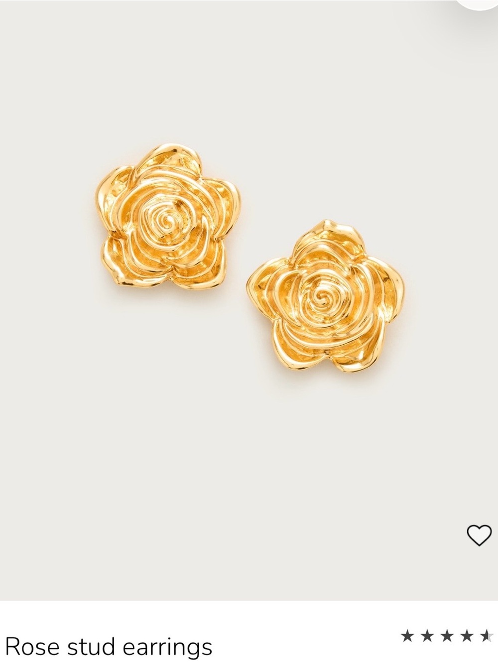Jcrew Gold Rose Stud Earrings - Women Jewelry